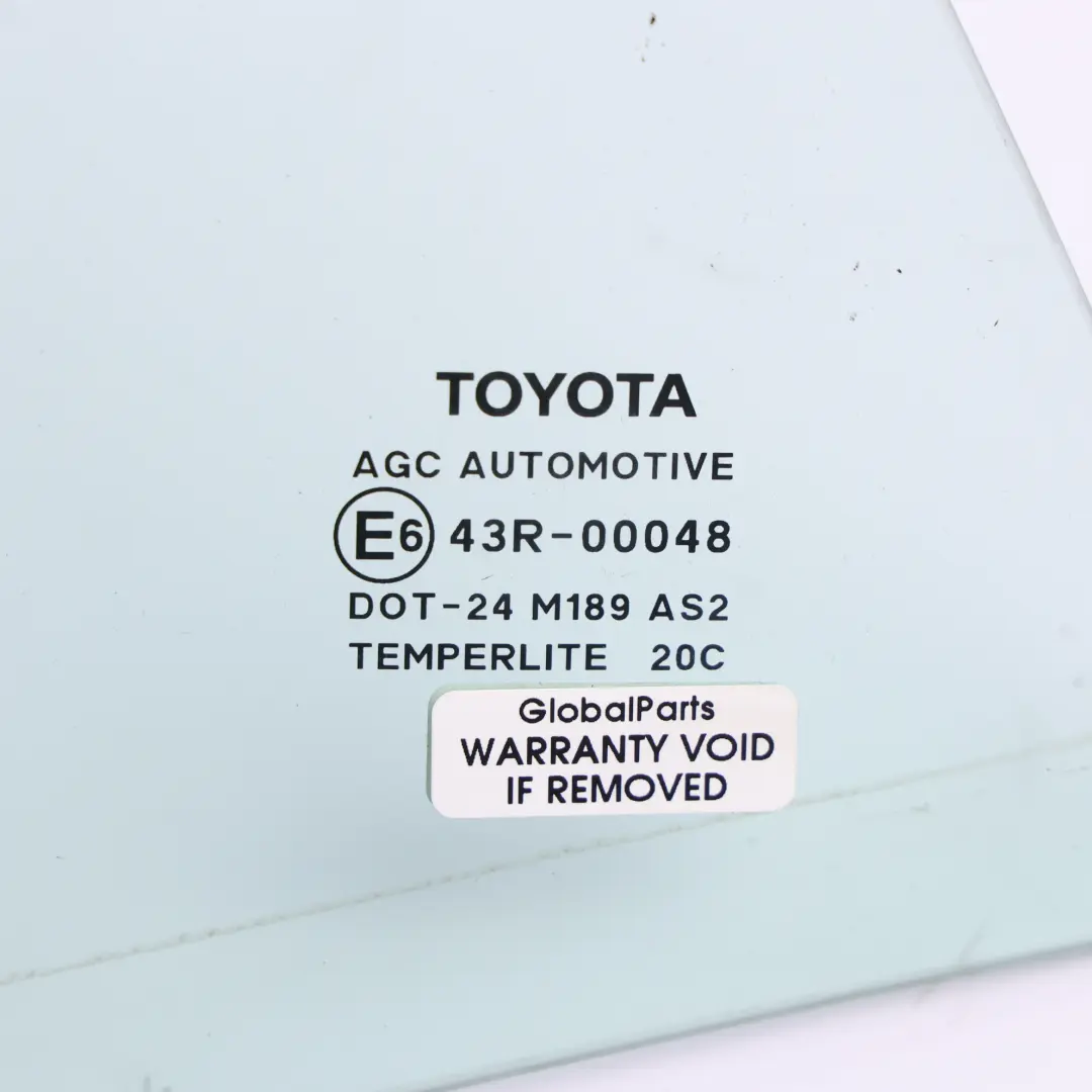 Vitre Custode Arrière Gauche pour Toyota Auris E15 à propos du numéro de pièce 6812402170 Toyota Auris E15 Vitre Custode Arrière Gauche - SKU 6812402170 - Numéro de pièce 6812402170
