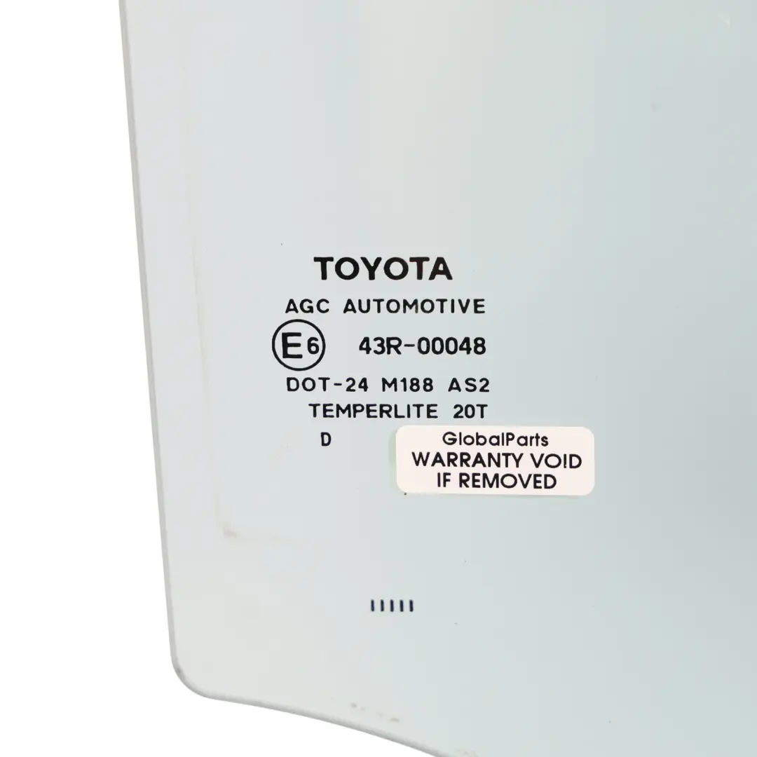 Toyota Yaris P9 Rear Door Window Glass Glazing Right O/S AS2 Green - SKU 681300D071 - Part number 681300D071
