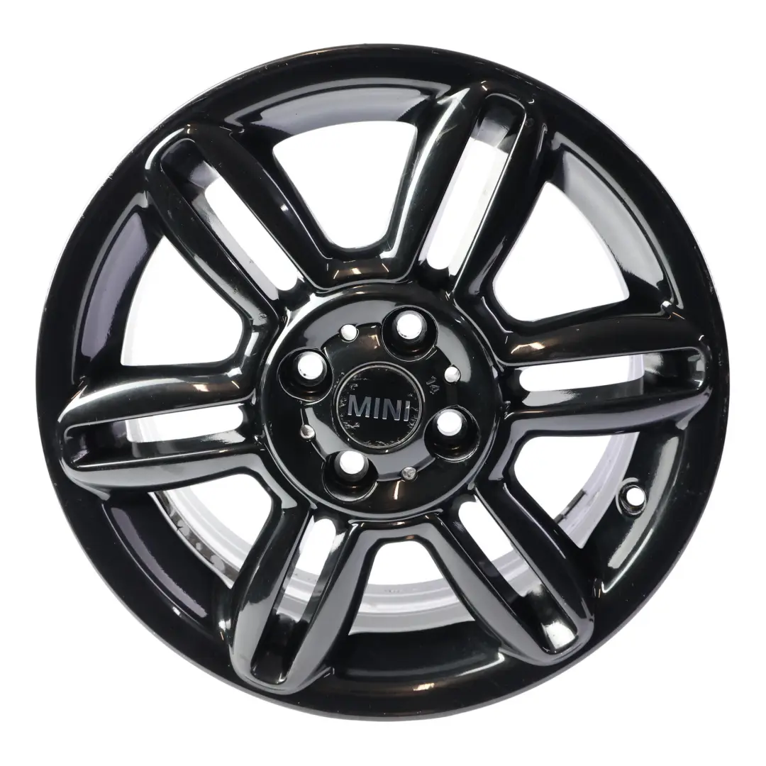 Mini Cooper R55 R56 R57 Black Wheel Alloy Rim 16" 6,5J 6-Star Twin Spoke 119 - SKU 6856969-BLK1 - Part number 6856969