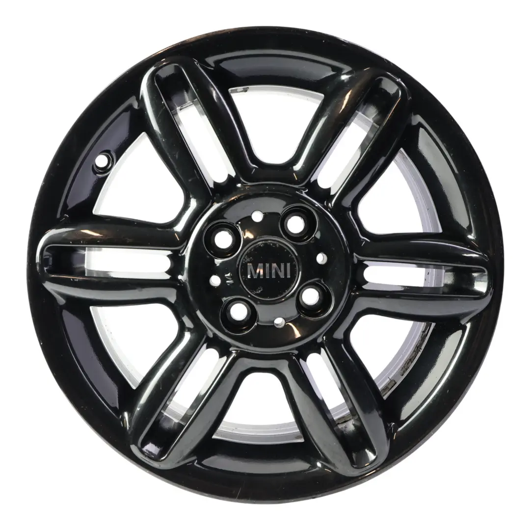 Mini Cooper R55 R56 R57 Black Wheel Alloy Rim 16" 6,5J 6-Star Twin Spoke 119 - SKU 6856969-BLK4 - Part number 6856969