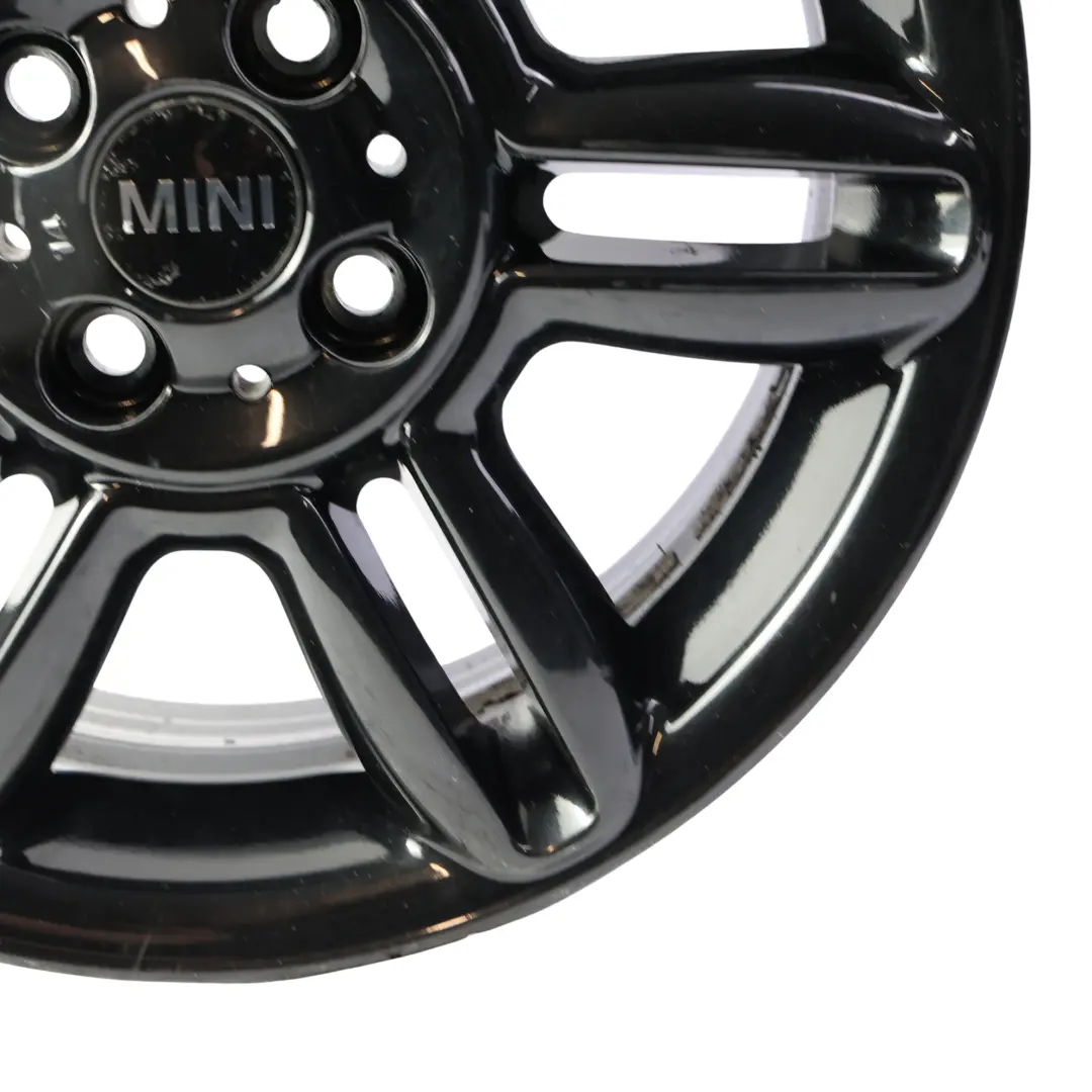 Mini Cooper R55 R56 R57 Black Wheel Alloy Rim 16" 6,5J 6-Star Twin Spoke 119 - SKU 6856969-BLK4 - Part number 6856969
