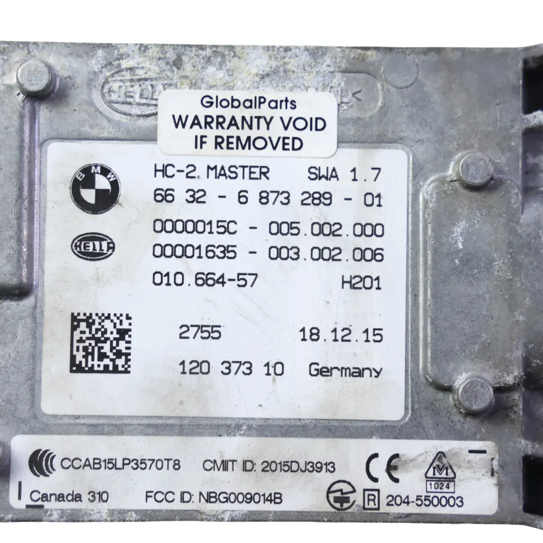 BMW X3 F25 X4 F26 Modulo Cambio Corsia Angolo Cieco Sensore Radar Sinistro 68732 - SKU 6873289 - Numero di parte 6873289