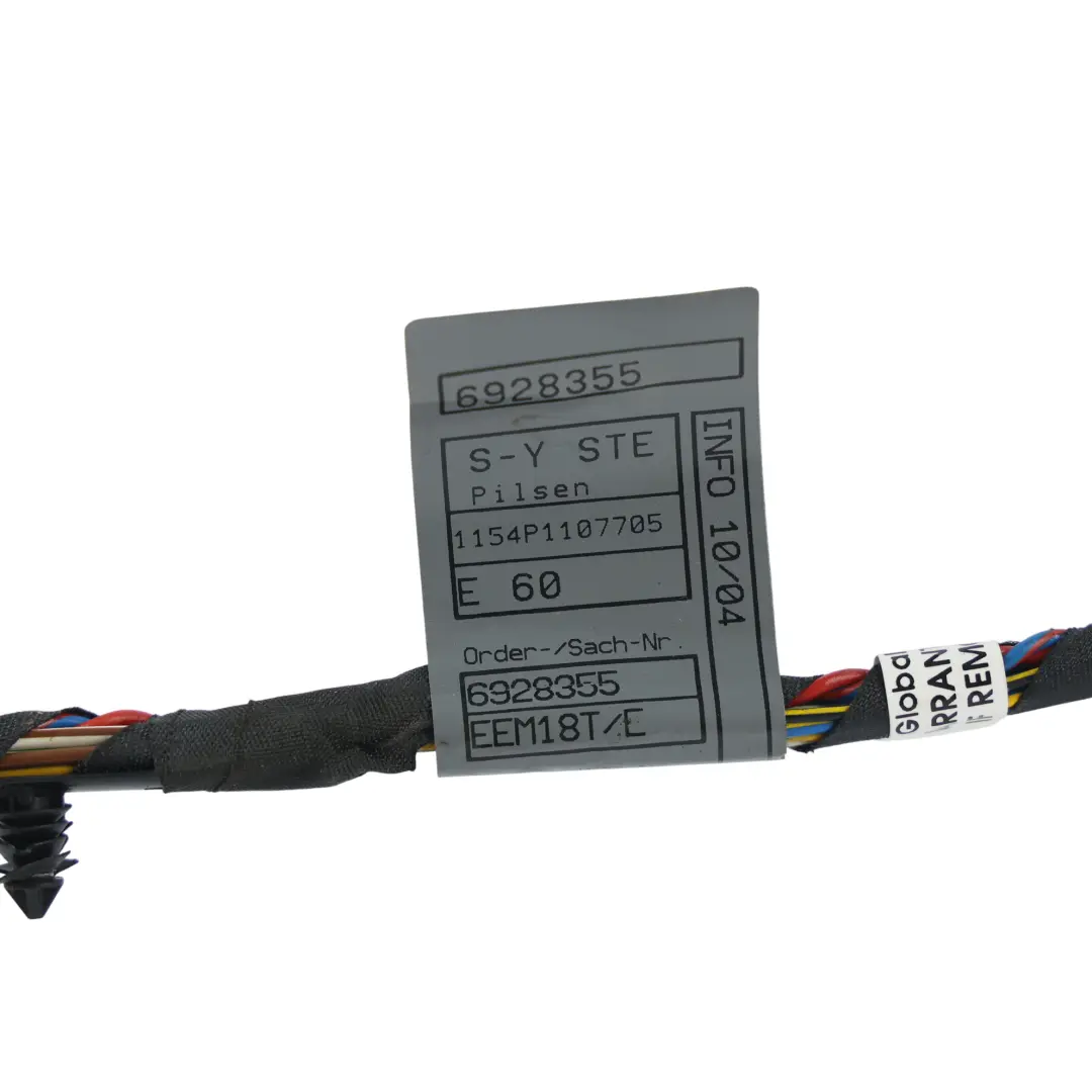 BMW 5 E60 E61 Front Left Door Wiring Loom Harness Passenger Side - SKU RHD-6928355 - Part number 6928355