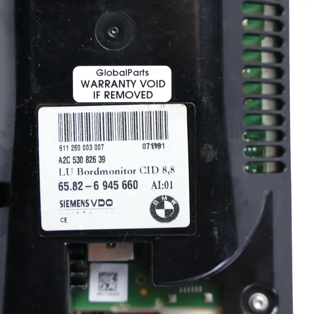 BMW E60 E63 Monitor Display Navigazione di Bordo 8,8" - SKU 6945660-1 - Numero di parte 6945660