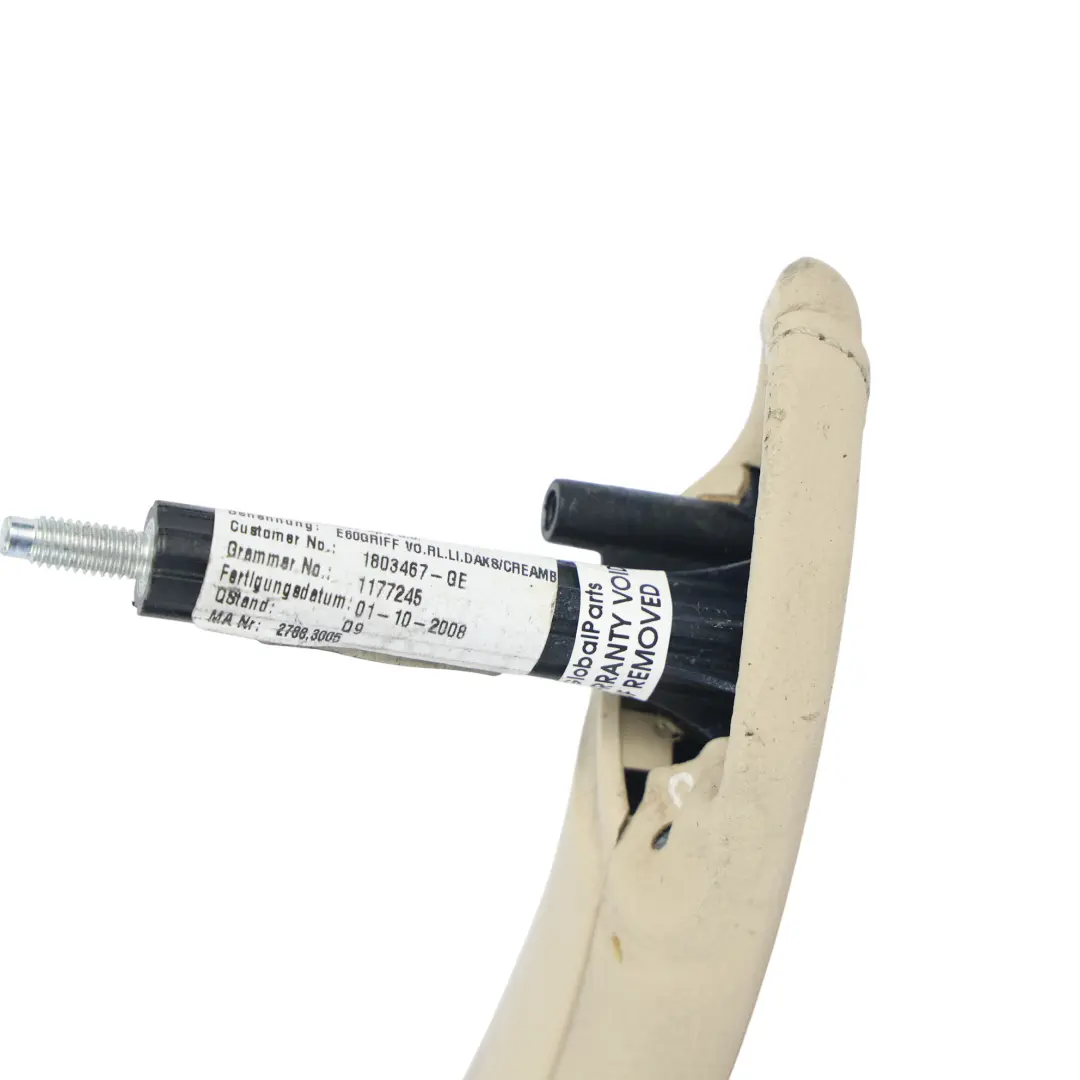Front Door Inner Pull Handle Trim Beige Left N/S to BMW E60 E61 LCI with Part number 6983869 BMW E60 E61 LCI Front Door Inner Pull Handle Trim Beige Left N/S - SKU 6983869 - Part number 6983869