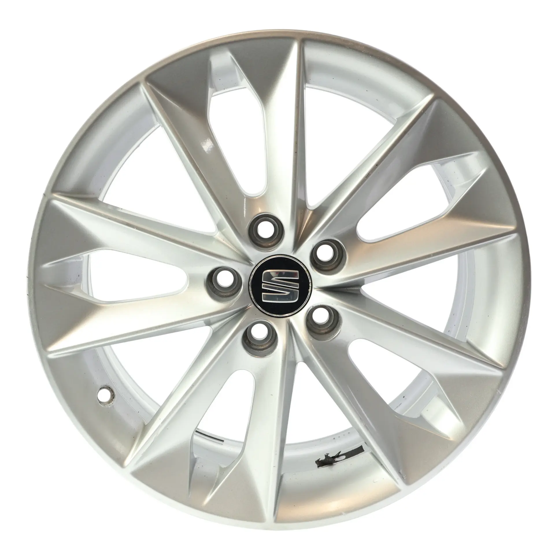 Seat Ibiza Mk4 6J Wheel Alloy 16" 10 Spoke 7J ET:43 Diamond Silver 6J0601025N