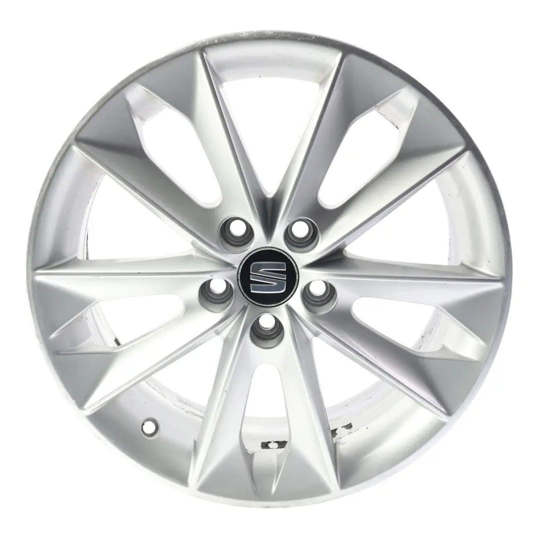 Mk4 6J Llanta Aleación 16" 7J ET:43 Plata Diamante para Seat Ibiza con número de pieza 6J0601025N Seat Ibiza Mk4 6J Llanta Aleación 16" 7J ET:43 Plata Diamante - SKU 6J0601025N-SL2 - Número de pieza 6J0601025N
