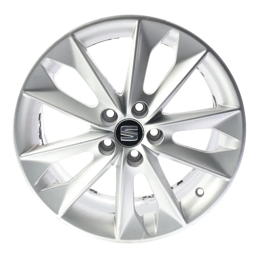 Mk4 6J Wheel Alloy 16" 10 Spoke 7J ET:43 Diamond Silver to Seat Ibiza with Part number 6J0601025N Seat Ibiza Mk4 6J Wheel Alloy 16" 10 Spoke 7J ET:43 Diamond Silver - SKU 6J0601025N-SL3 - Part number 6J0601025N