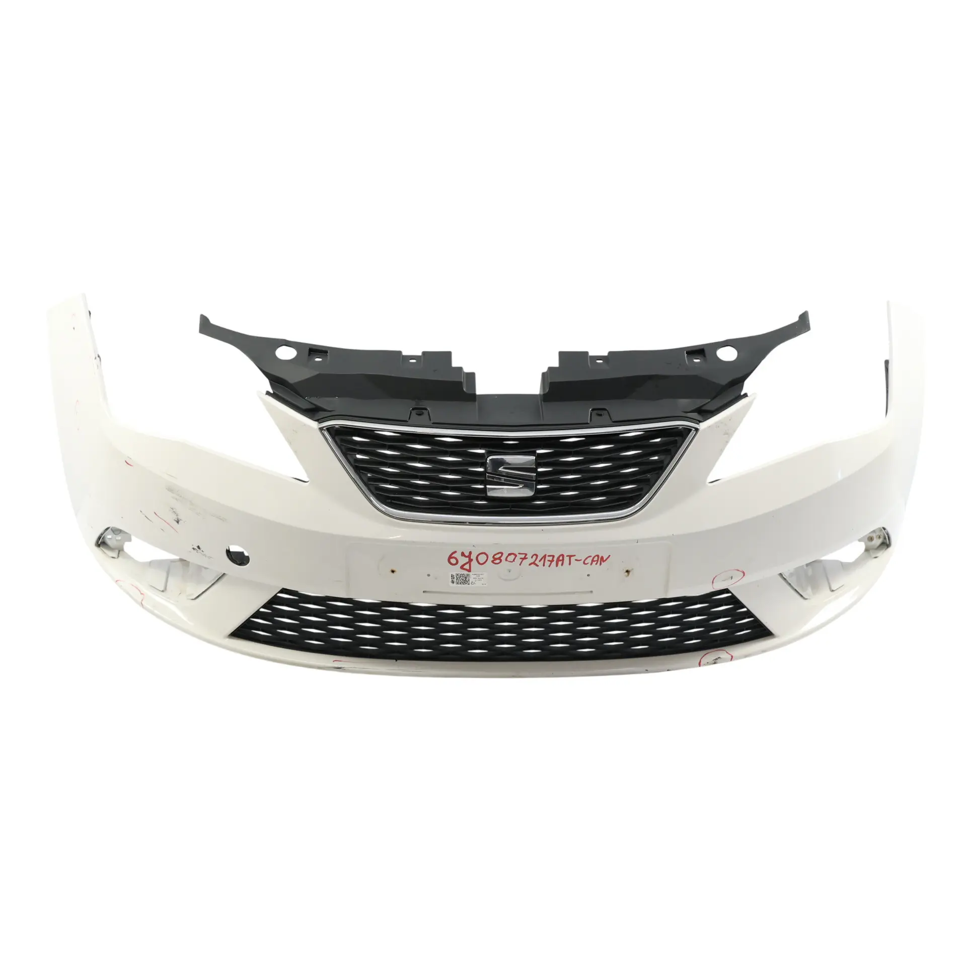 Seat Ibiza 6J Mk4 Front Bumper Front Trim Panel Cover Candy White - B9A