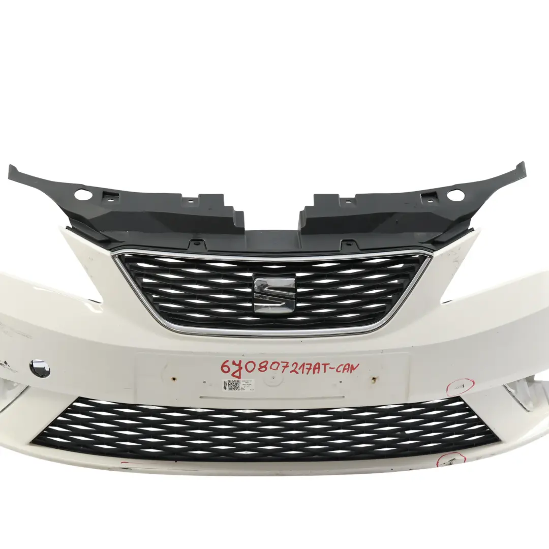 Seat Ibiza 6J Mk4 Zderzak Przedni Panel Candy White Biały - B9A - SKU 6J0807217AT-CAN - Numer Części 6J0807217AT