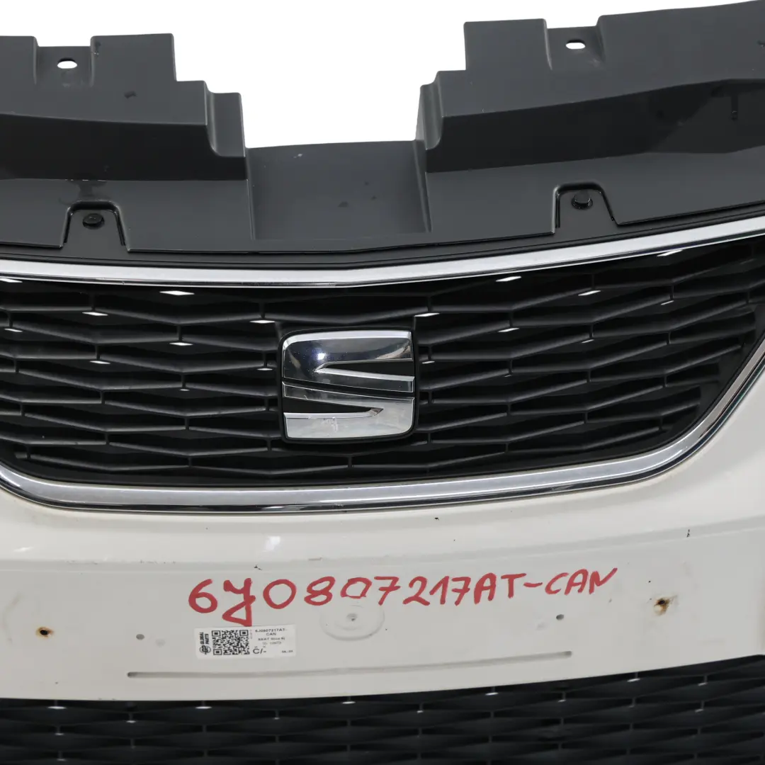 Seat Ibiza 6J Mk4 Front Bumper Front Trim Panel Cover Candy White - B9A - SKU 6J0807217AT-CAN - Part number 6J0807217AT