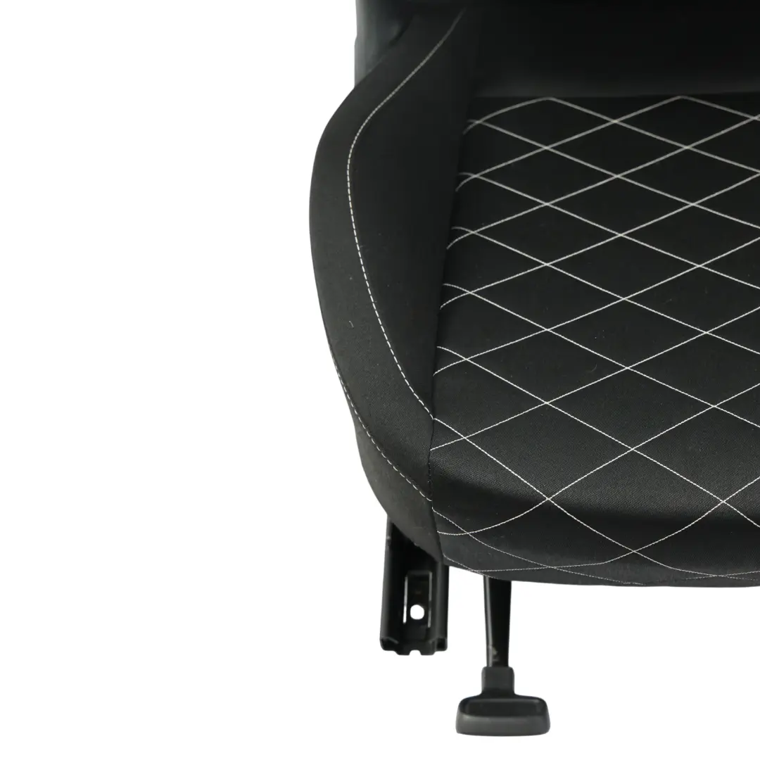 6J Cupra Front Seat Left N/S Black Cloth Fabric White Seam to Seat Ibiza with Part number 6J0881805BR Seat Ibiza 6J Cupra Front Seat Left N/S Black Cloth Fabric White Seam - SKU 6J0881805BR-1 - Part number 6J0881805BR