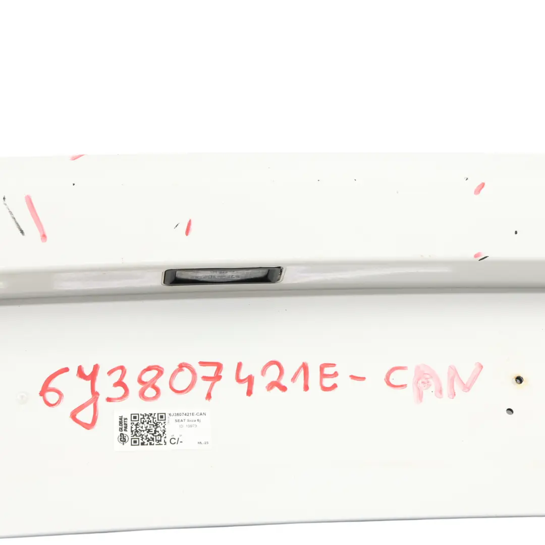 Mk4 6J Rear Bumper Panel Cover Trim Candy White - B9A to Seat Ibiza with Part number 6J3807421E Seat Ibiza Mk4 6J Rear Bumper Panel Cover Trim Candy White - B9A - SKU 6J3807421E-CAN - Part number 6J3807421E