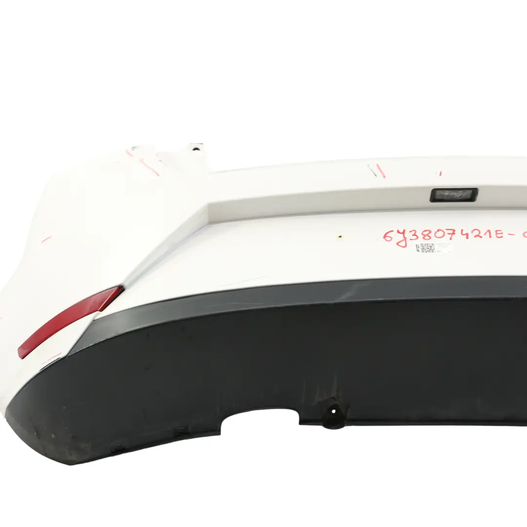 Mk4 6J Rear Bumper Panel Cover Trim Candy White - B9A to Seat Ibiza with Part number 6J3807421E Seat Ibiza Mk4 6J Rear Bumper Panel Cover Trim Candy White - B9A - SKU 6J3807421E-CAN - Part number 6J3807421E