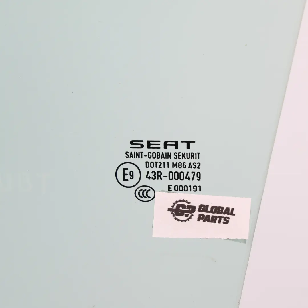Mk4 5Dr Door Side Window Glass AS2 Front Left N/S to Seat Ibiza with Part number 6J4845201B Seat Ibiza Mk4 5Dr Door Side Window Glass AS2 Front Left N/S - SKU 6J4845201B - Part number 6J4845201B