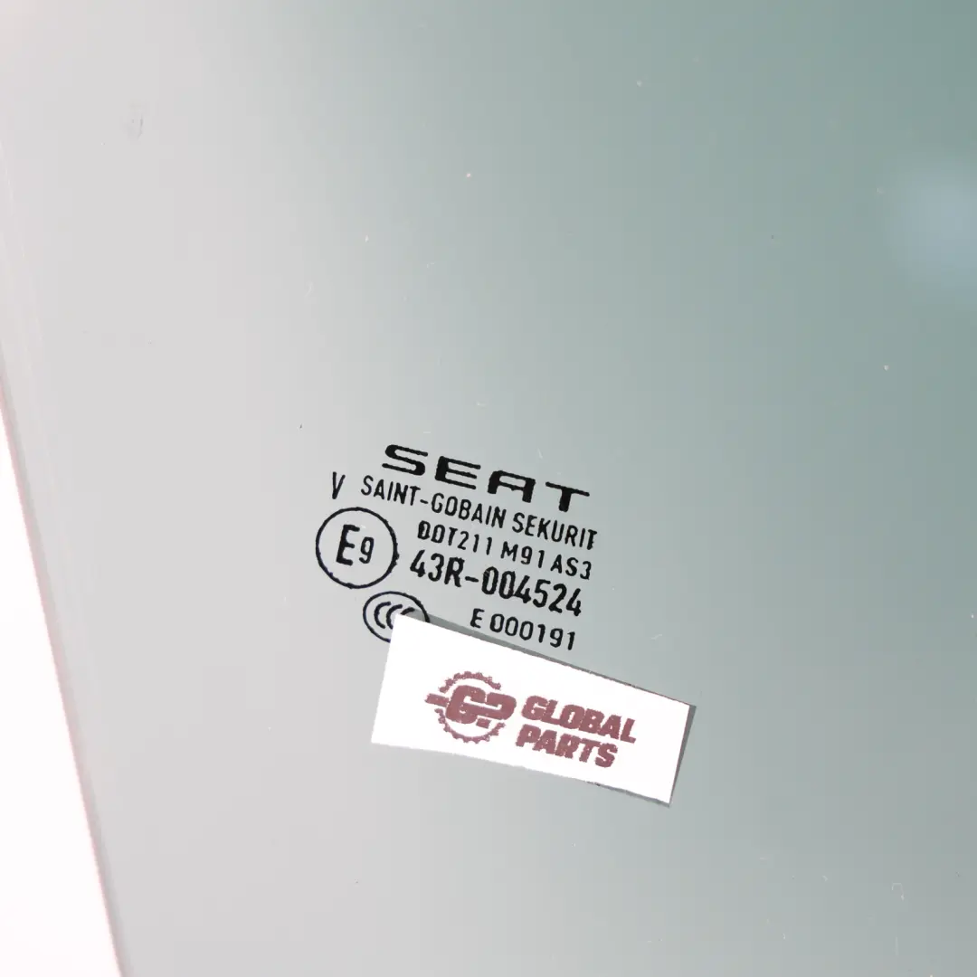Seat Ibiza 6J Door Side Window Rear Right O/S Window Glass AS3 Tinted - SKU 6J4845206B - Part number 6J4845206B