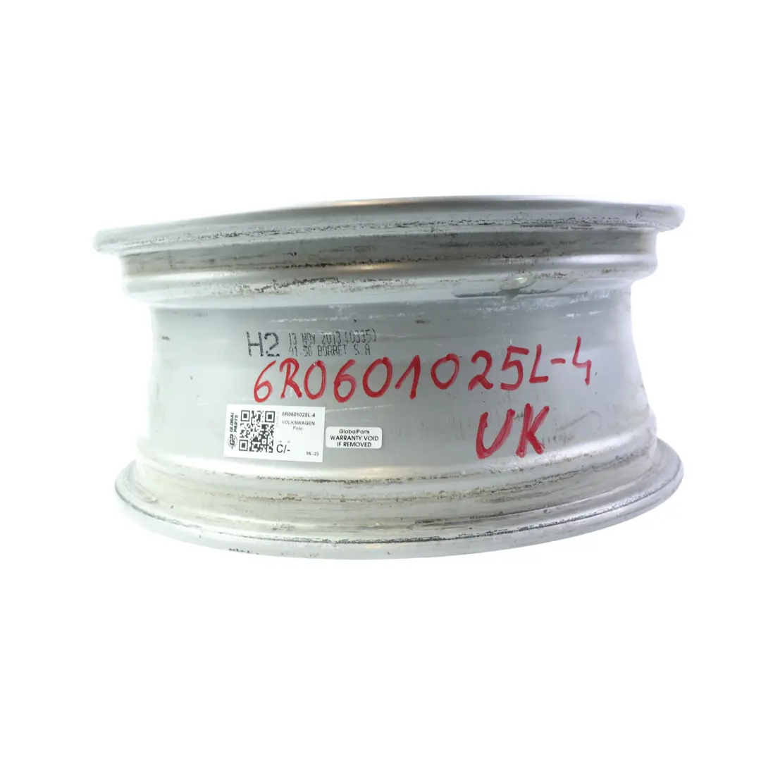 Mk5 Silver Wheel Alloy Rim 15" ET:40 6J to VW Volkswagen Polo 6R with Part number 6R0601025L VW Volkswagen Polo 6R Mk5 Silver Wheel Alloy Rim 15" ET:40 6J - SKU 6R0601025L-4 - Part number 6R0601025L