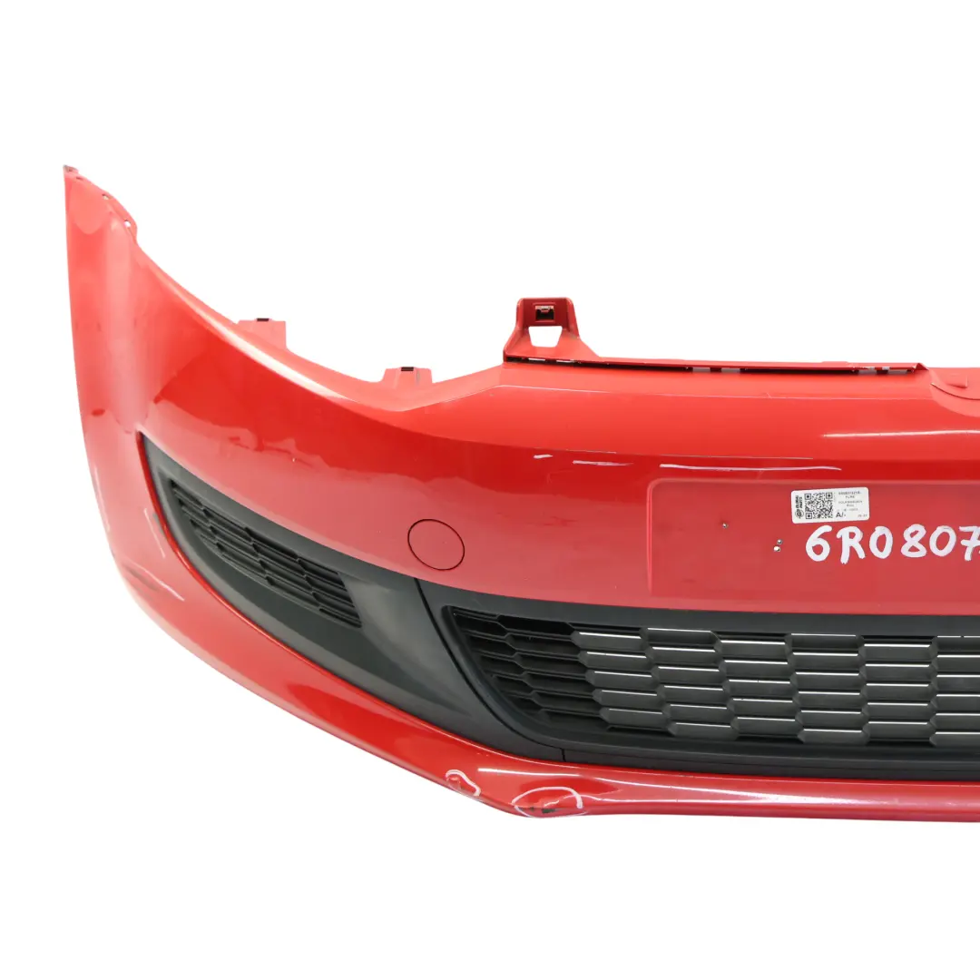 Volkswagen VW Polo 6R Front Bumper Front Trim Panel Flash Red - P3G - SKU 6R0807221R-FLRE - Part number 6R0807221R