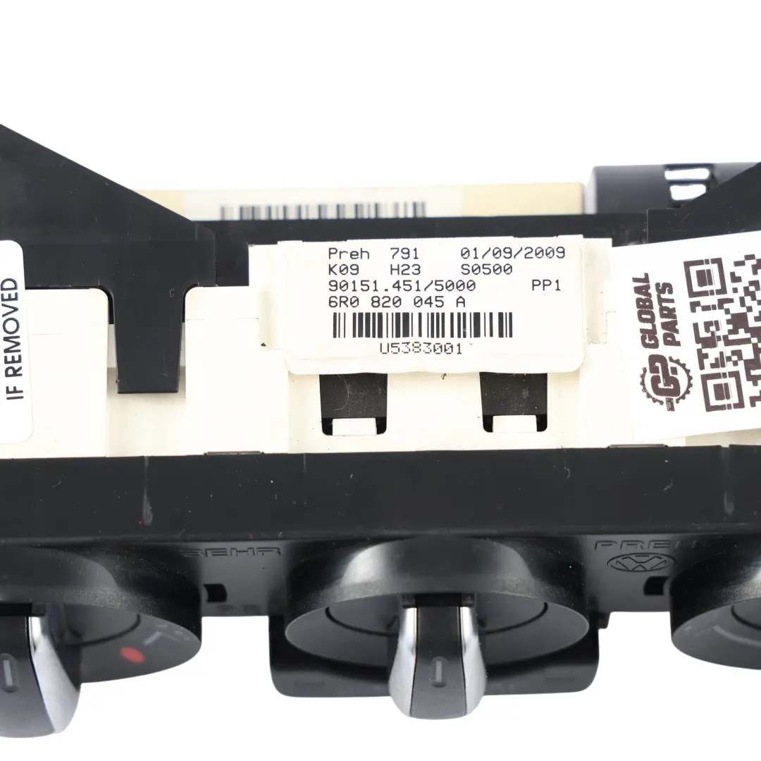 Mk5 6R Pannello Comandi Clima Interruttore A/C per Volkswagen Polo con numero di parte 6R0820045A Volkswagen Polo Mk5 6R Pannello Comandi Clima Interruttore A/C - SKU 6R0820045A - Numero di parte 6R0820045A