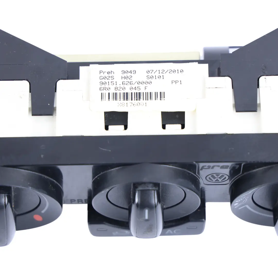Panneau Commande Climatisation Chauffage pour Volkswagen Polo 6R à propos du numéro de pièce 6R0820045F Volkswagen Polo 6R Panneau Commande Climatisation Chauffage - SKU 6R0820045F - Numéro de pièce 6R0820045F