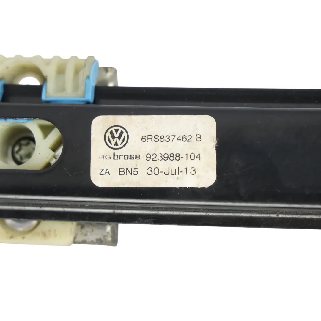 VW Polo 6R Electric Front Window Regulator Mechanism Right Side O/S - SKU 6RS837462B - Part number 6RS837462B