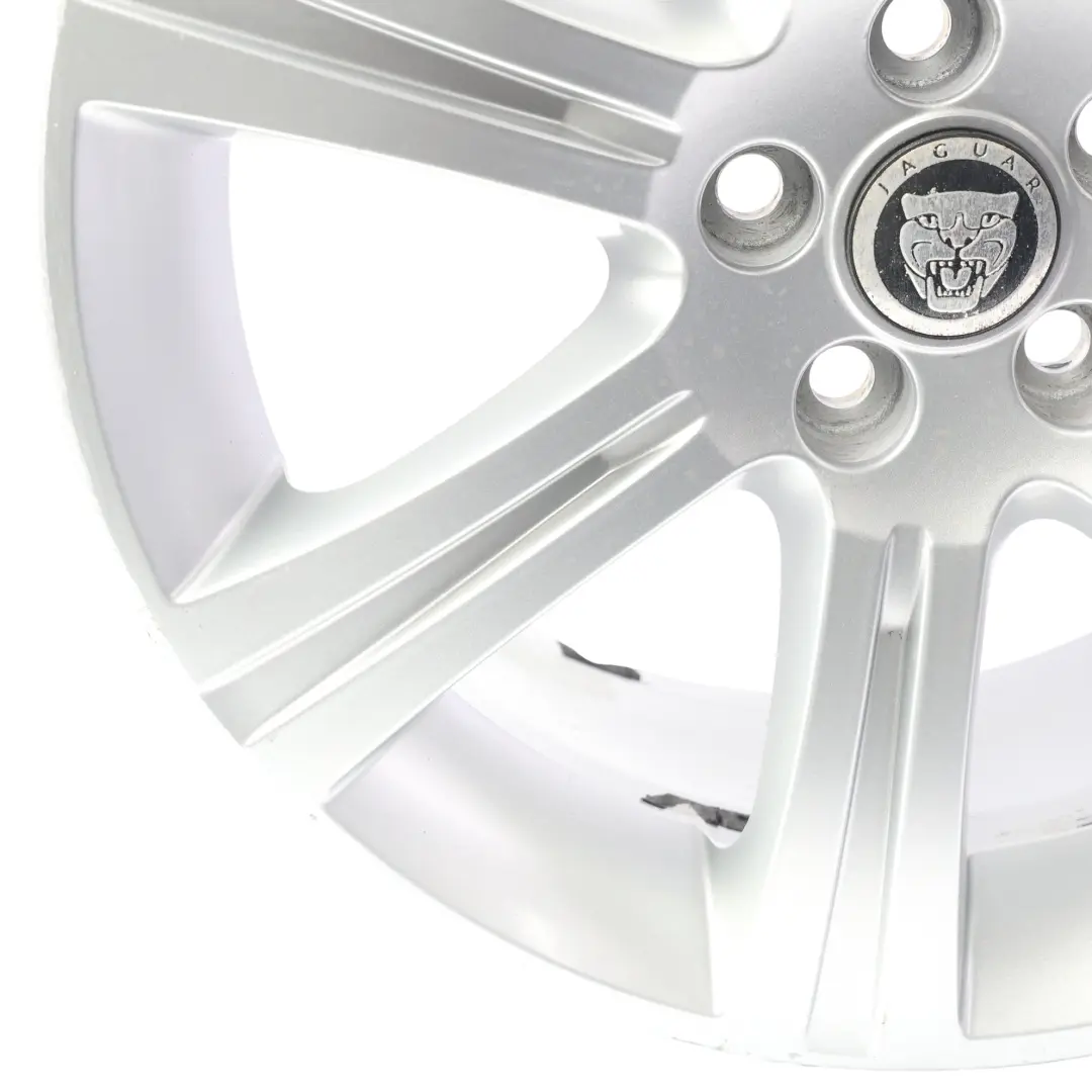 Jaguar XF X250 Silver Alloy Wheel Rim 18" 8.5J ET:49 - SKU 6W83-1007-AB-SL4 - Part number 6W831007AB