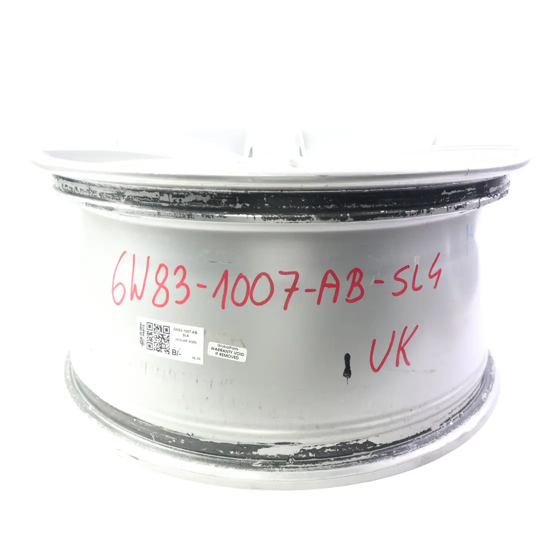 Jaguar XF X250 Silver Alloy Wheel Rim 18" 8.5J ET:49 - SKU 6W83-1007-AB-SL4 - Part number 6W831007AB