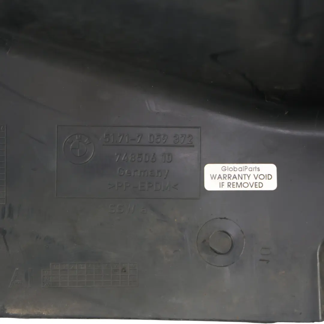 BMW E81 E87 Bas Passage Roue Garniture Avant Droite - SKU 7059376-6 - Numéro de pièce 7059376
