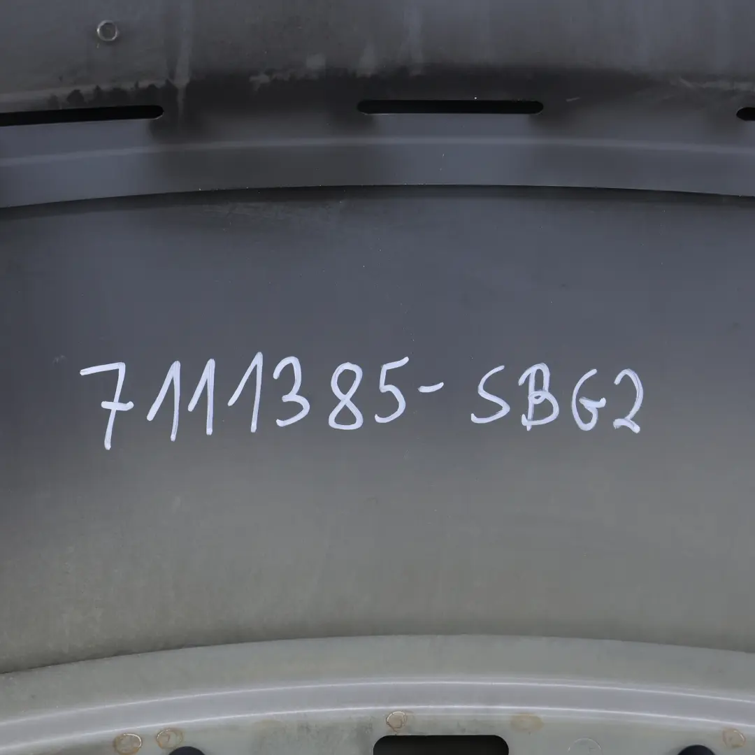 Hood Bonnet Panel Silbergrau Silver Grey Metallic - A08 to BMW E60 E61 with Part number 7111385 BMW E60 E61 Hood Bonnet Panel Silbergrau Silver Grey Metallic - A08 - SKU 7111385-SBG2 - Part number 7111385