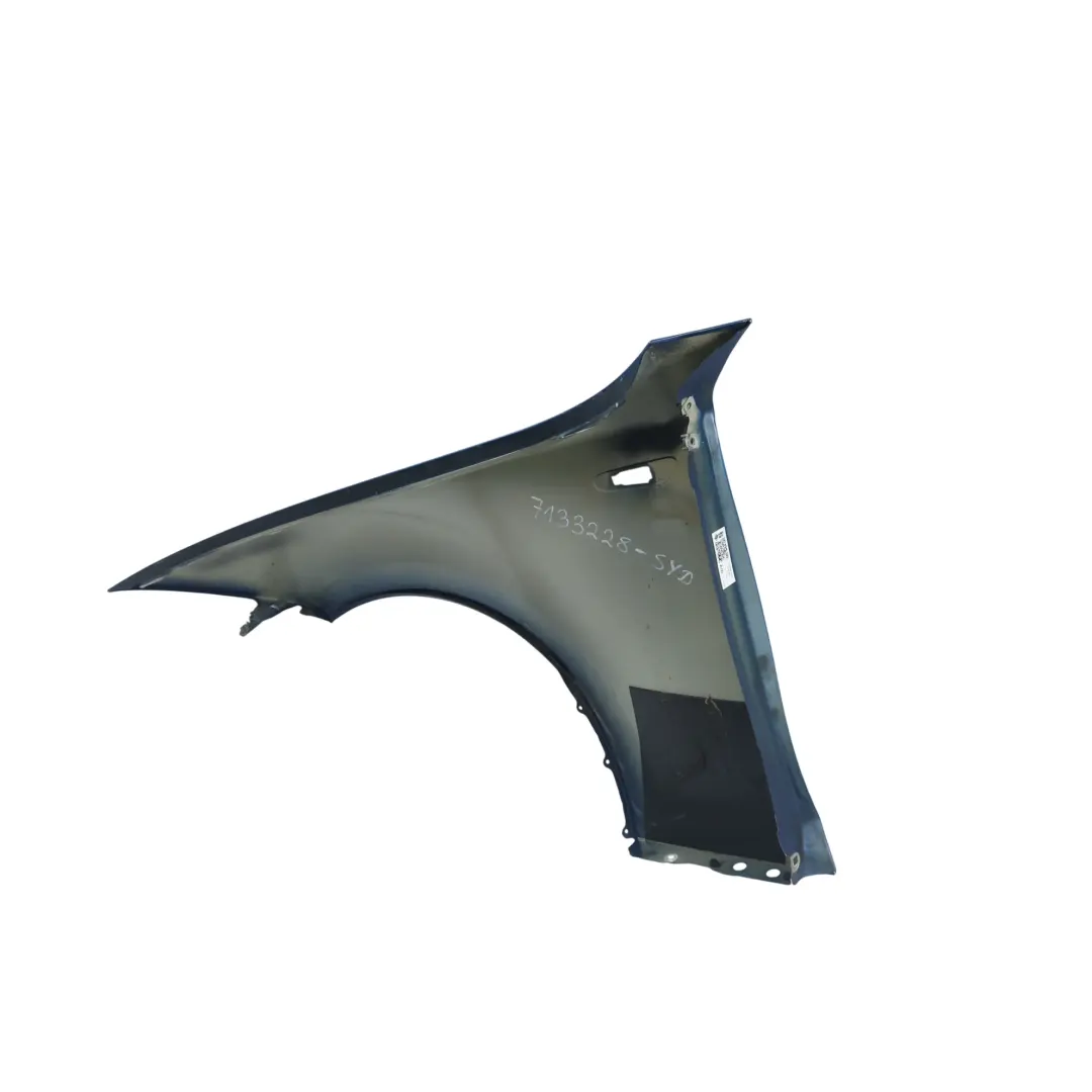BMW E81 E87 Side Panel Fender Wing Front Right O/S Sydney Blue Metallic - A19 - SKU 7133228-SYD - Part number 7133228