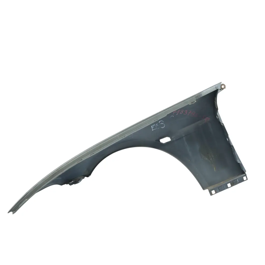 BMW E63 E64 Błotnik Przedni Prawy Stratus Grey Szary Metalik - 440 - SKU 7133796-SRT - Numer Części 7133796