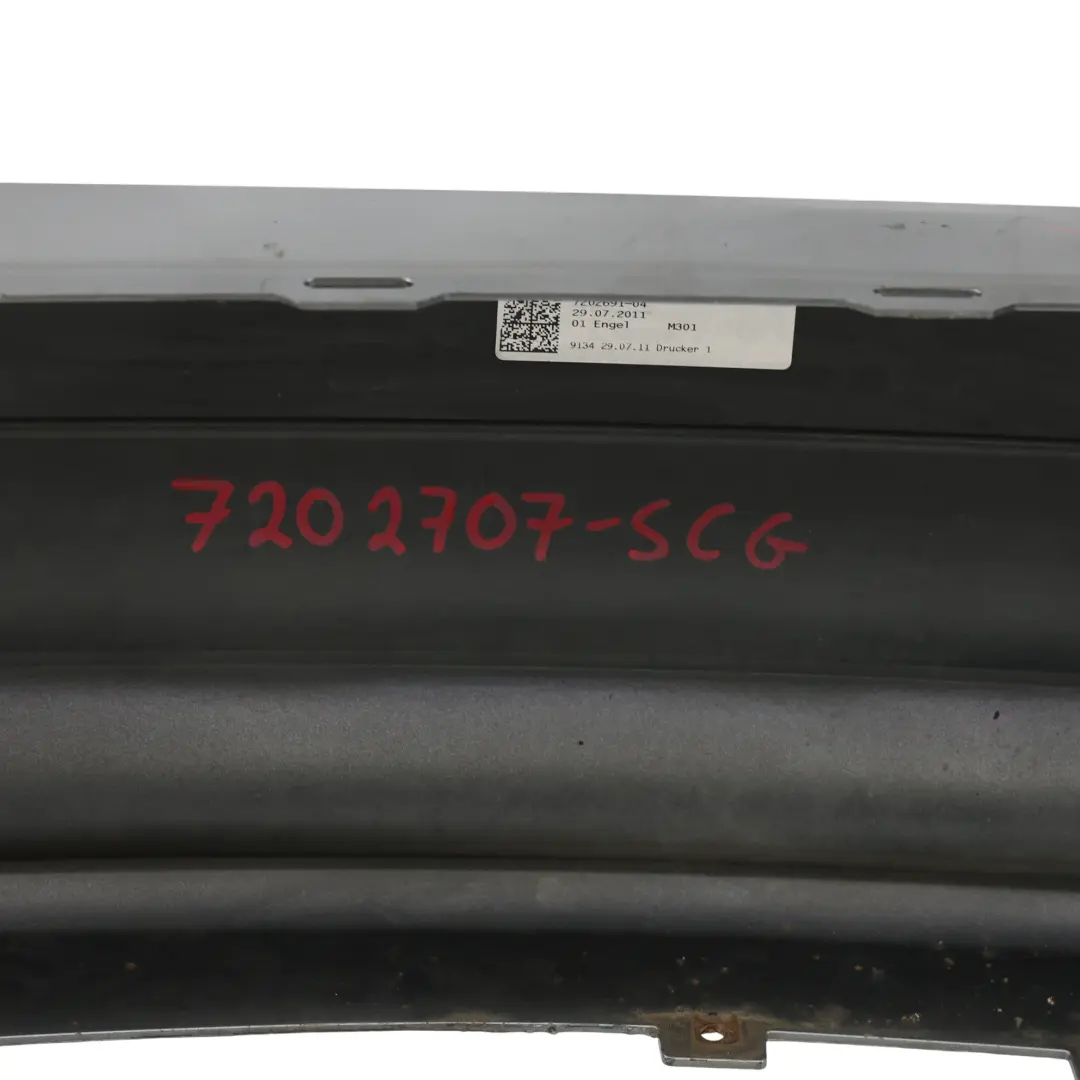 BMW E91 LCI Touring Rear Bumper Trim Panel Spacegrau Grey Metallic - A52 - SKU 7202707-SCG - Part number 7202707