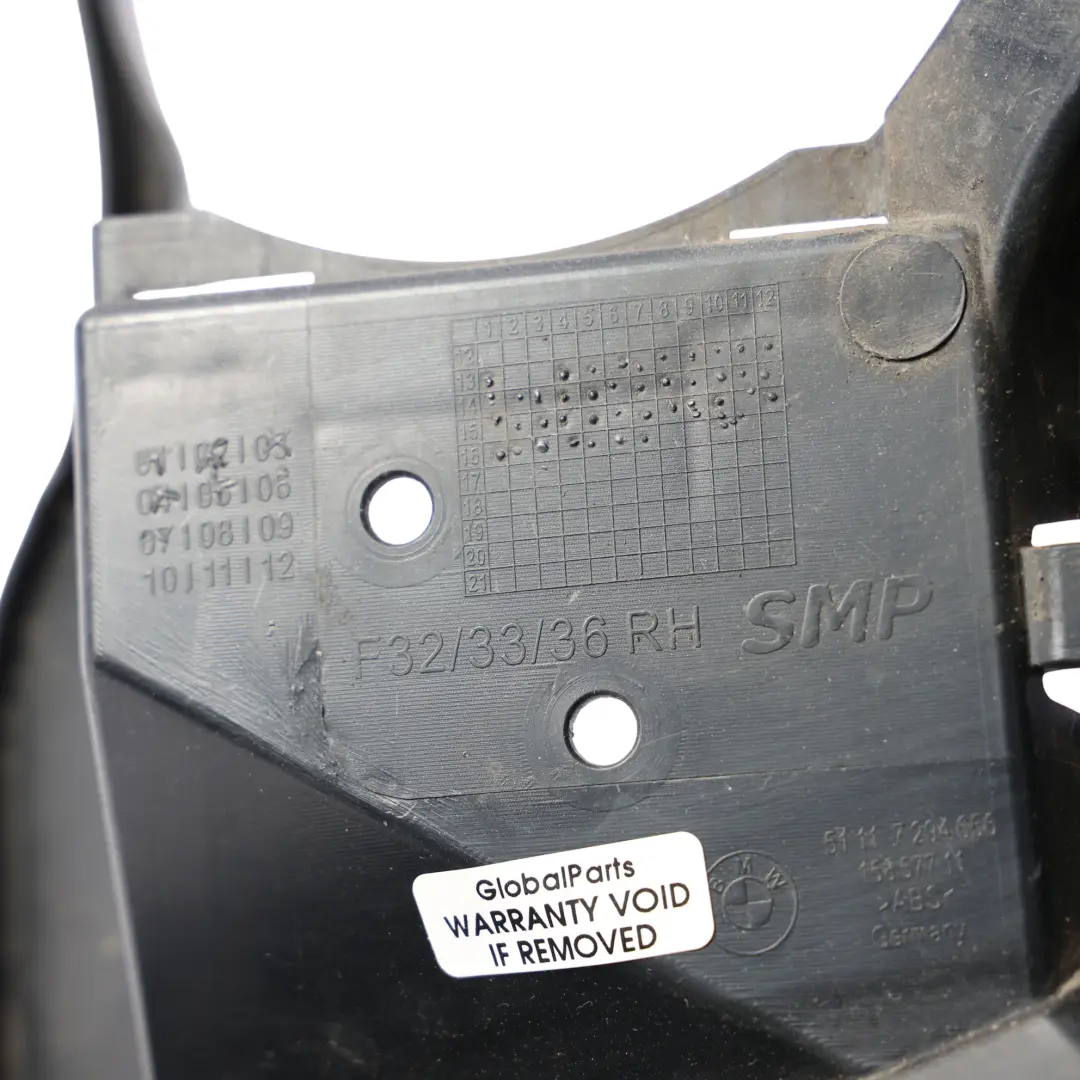 BMW F32 F33 Fog Light Bracket Support Front Right O/S - SKU 7294656 - Part number 7294656