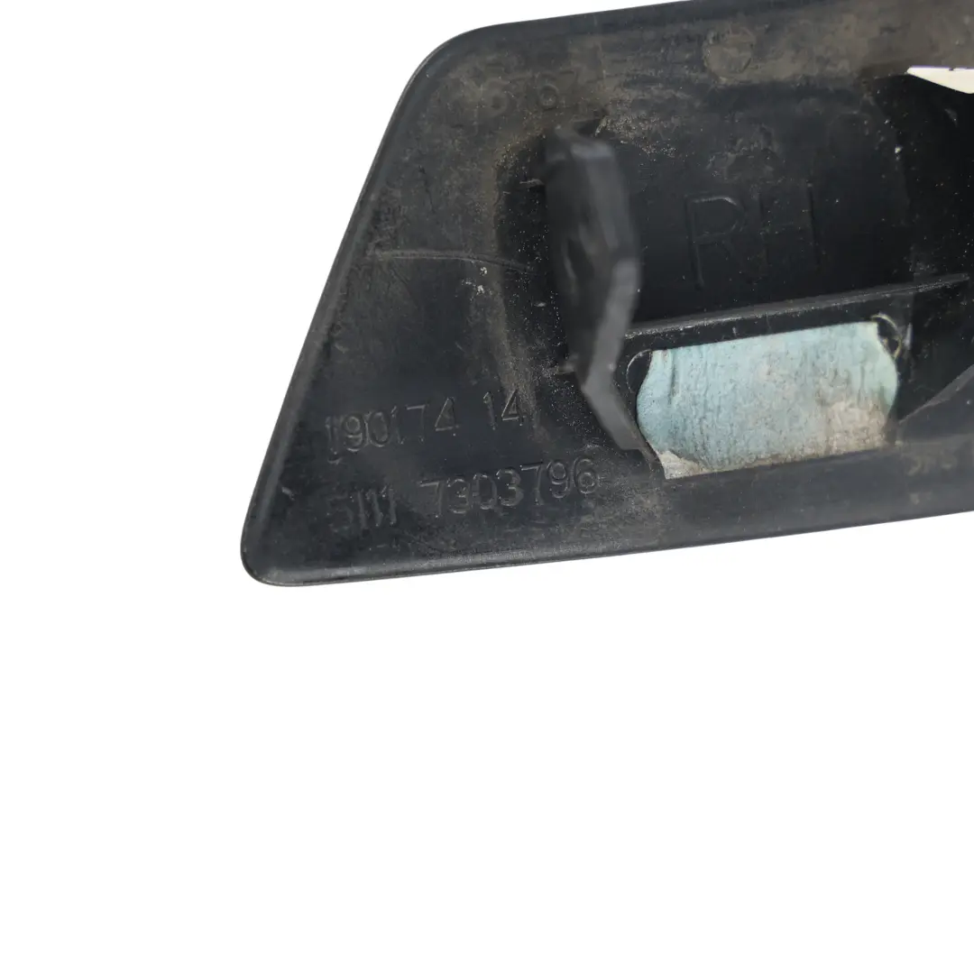 BMW E84 Headlight Washer Cap Cover Panel Trim Right O/S Black 475 - SKU 7303796-BS - Part number 7303796