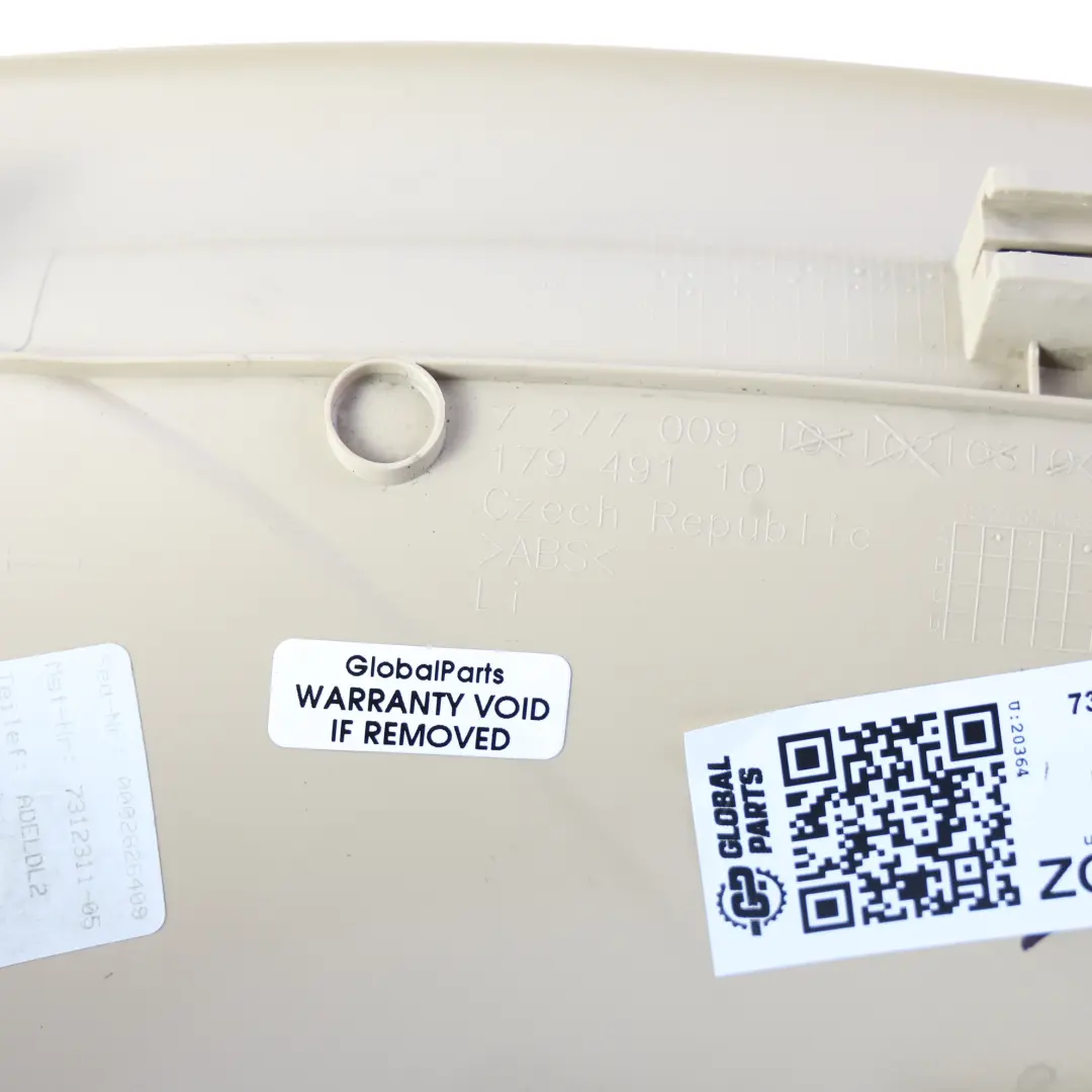 Entrance Strip Entry Cover Interior Rear Left N/S Beige to BMW F34 GT with Part number 7312309 BMW F34 GT Entrance Strip Entry Cover Interior Rear Left N/S Beige - SKU 7312309-1 - Part number 7312309