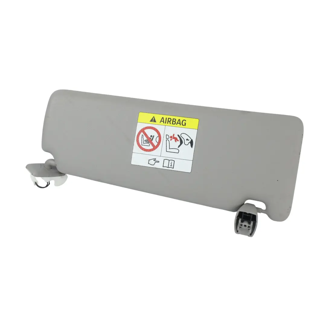 BMW F30 F31 F32 F34 Sun Visor Mirror Illuminated Grey Leather Left N/S - SKU 7322295-4 - Part number 7322295