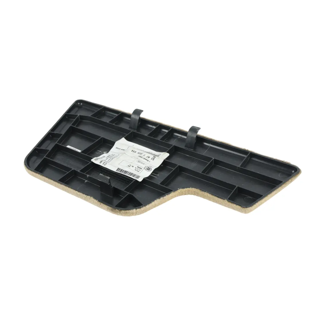 Trunk Floot Carpet Cover Panel Trim Rear Right O/S to BMW F34 GT with Part number 7325514 BMW F34 GT Trunk Floot Carpet Cover Panel Trim Rear Right O/S - SKU 7325514 - Part number 7325514