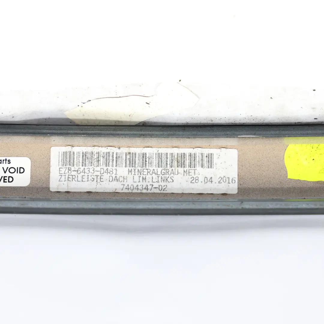 BMW F10 LCI Listwa Dachowa Rynna Lewa Mineralgrau Szary Metalik - B39 - SKU 7362459-MG - Numer Części 7362459