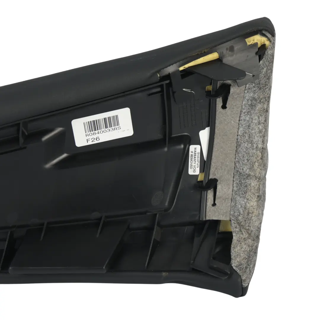 Habillage Latéral Siège Arrière Droit Cuir Nevada Noir pour BMW F26 à propos du numéro de pièce 7366514 BMW F26 Habillage Latéral Siège Arrière Droit Cuir Nevada Noir - SKU 7366514 - Numéro de pièce 7366514