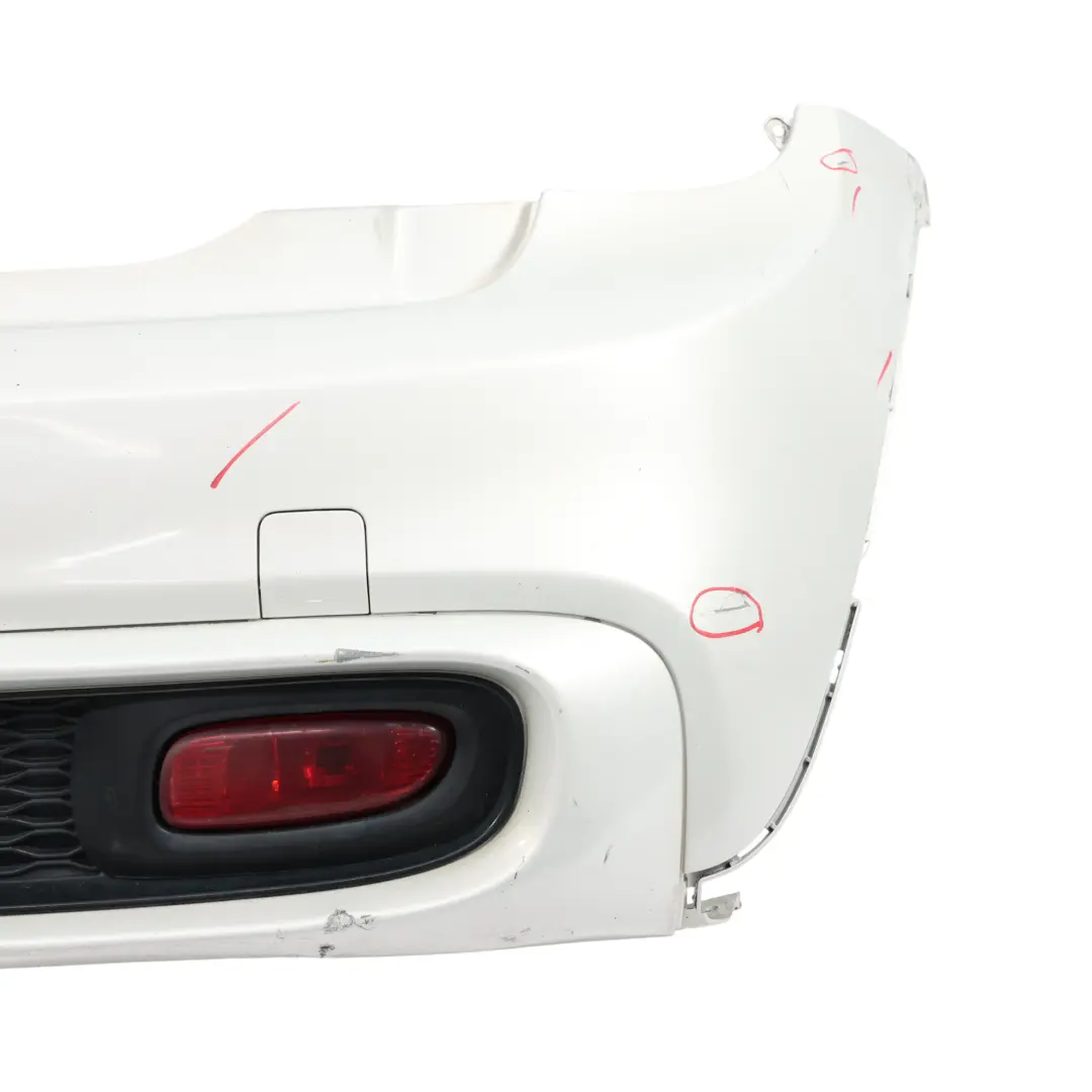 Bumper Cooper S Complete Panel White Silver Metallic - A62 to Mini F56 F57 Rear with Part number 7380020 Mini F56 F57 Rear Bumper Cooper S Complete Panel White Silver Metallic - A62 - SKU 7380020-WS2 - Part number 7380020