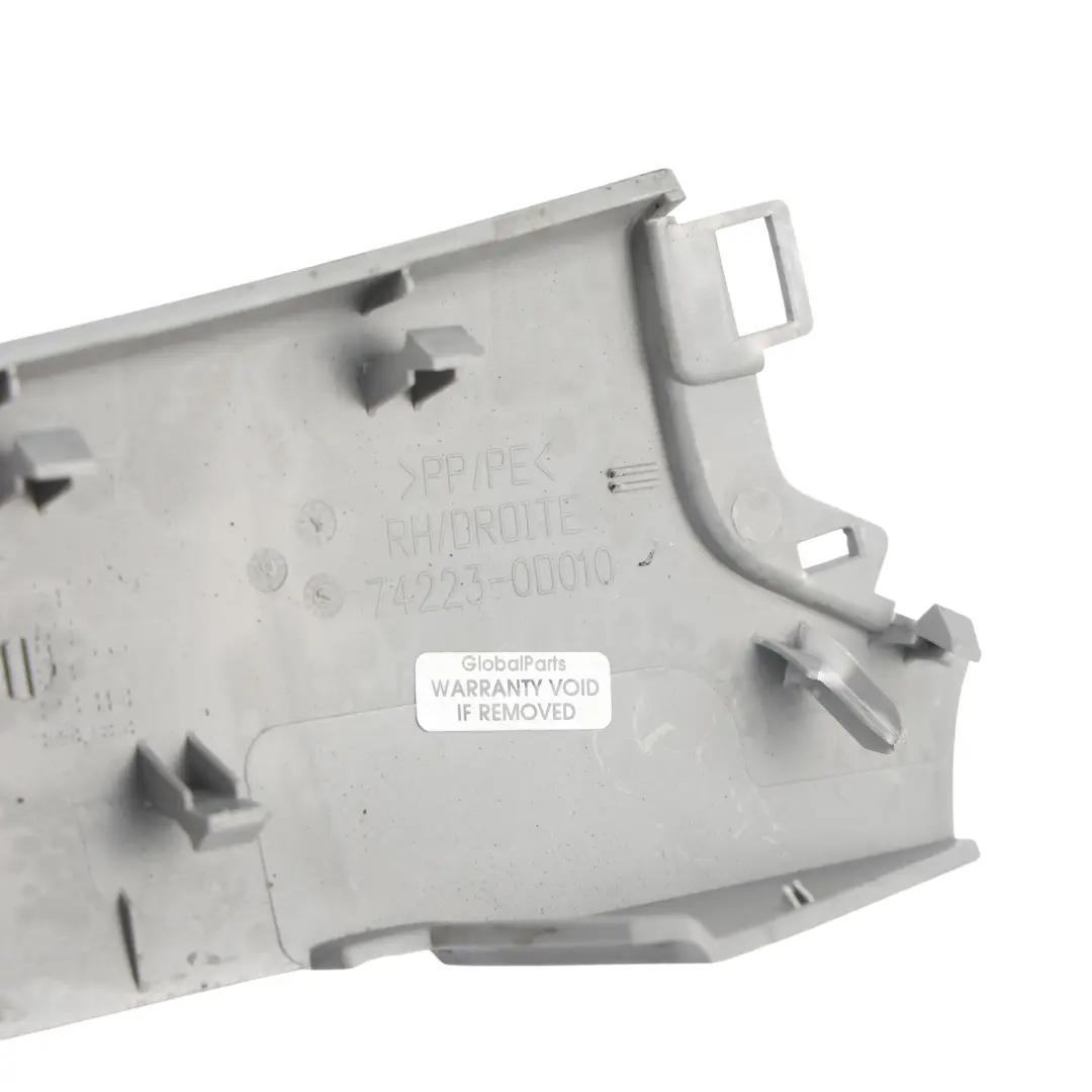 Front Door Trim Board Cap Cover Grey Right O/S to Toyota Yaris P9 with Part number 74223-0D010 Toyota Yaris P9 Front Door Trim Board Cap Cover Grey Right O/S - SKU 742230D010B0 - Part number 74223-0D010