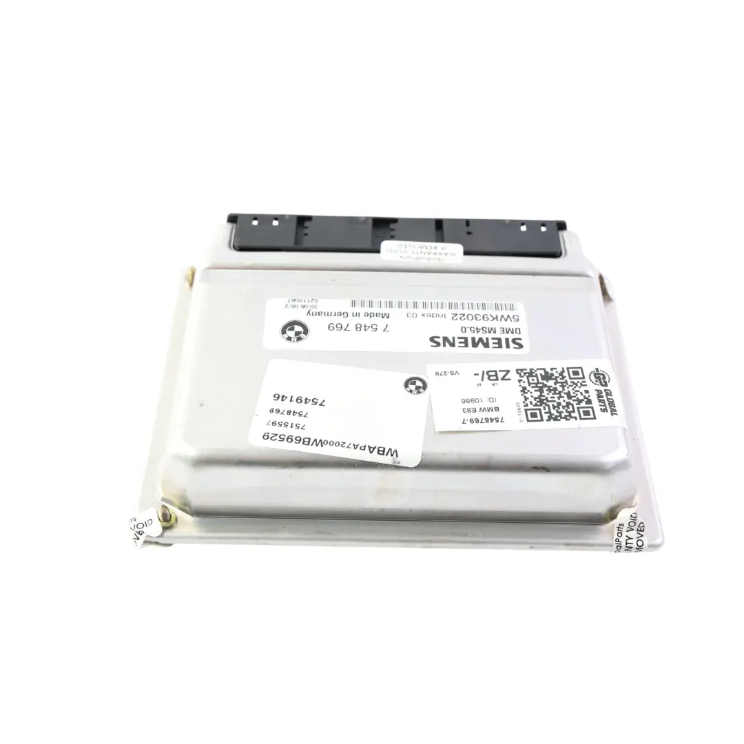 M54 192HP Moteur Calculateur ECU DME Automatique pour BMW X3 E83 2.5i à propos du numéro de pièce 7548769 BMW X3 E83 2.5i M54 192HP Moteur Calculateur ECU DME Automatique - SKU 7548769-7 - Numéro de pièce 7548769
