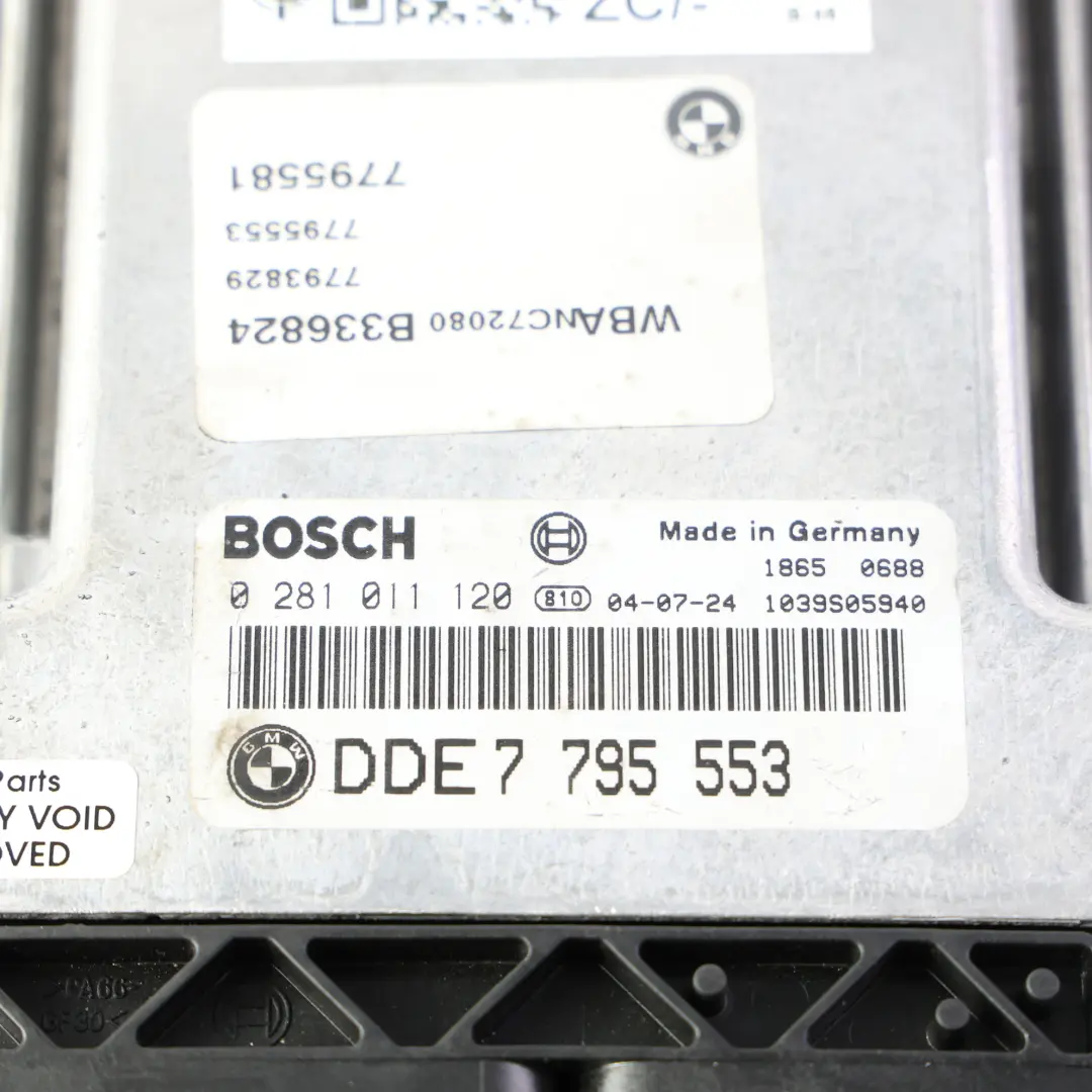 BMW E60 530d M57N 218HP Centralina Motore ECU Automatico Diesel 3.0 - SKU 7795553 - Numero di parte 7795553