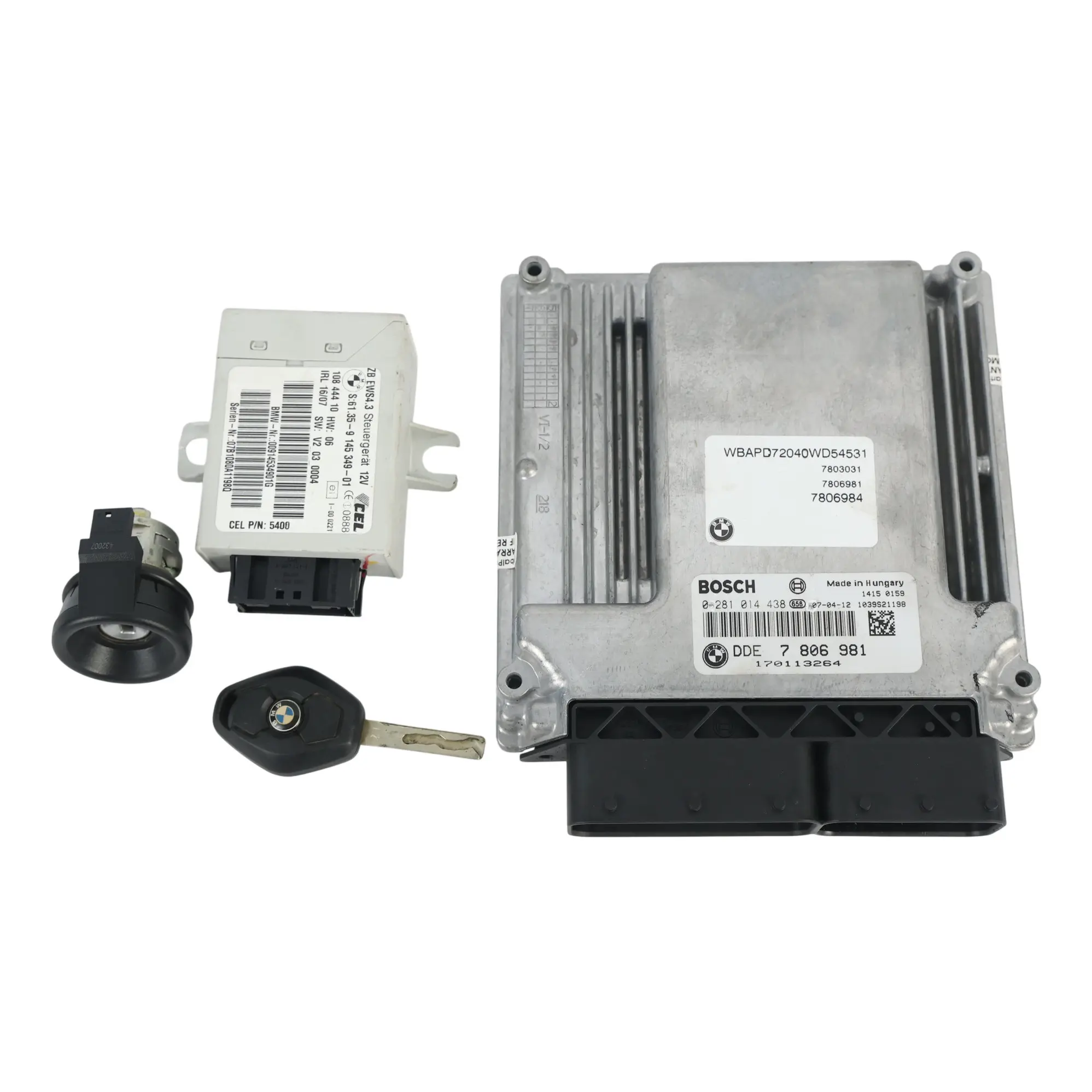 BMW X3 E83 LCI Engine Control ECU Kit + Key + EWS 3.0sd M57N2 Auto 285HP 7806981