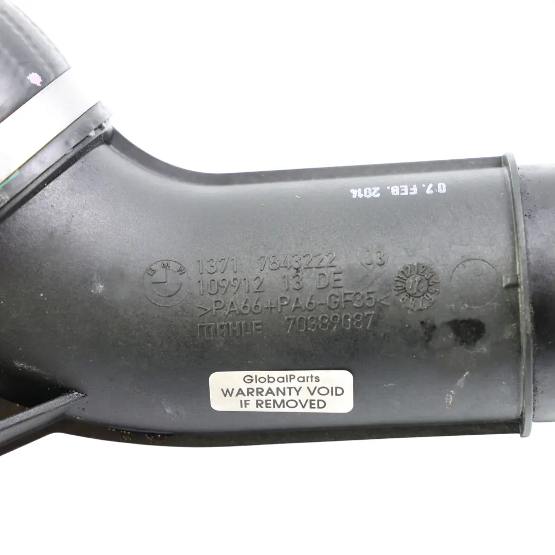 BMW F10 M5 F12 M6 Tubo Manguera Admisión Aire Colector - SKU 7843222-1 - Número de pieza 7843222