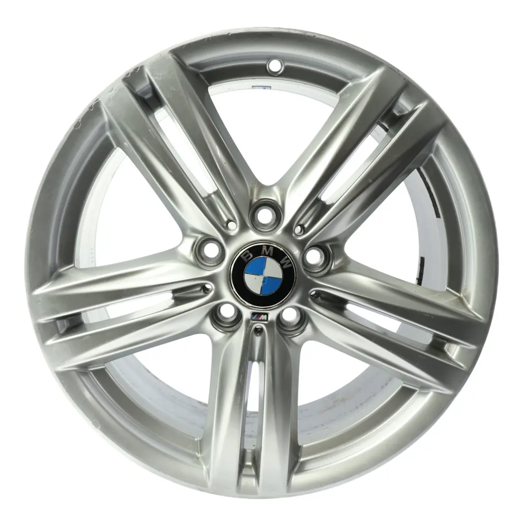 BMW F20 F21 Front Silver Alloy Wheel Rim 18" 7,5J ET:45 M Star Spoke 386 - SKU 7845852-SL4 - Part number 7845852