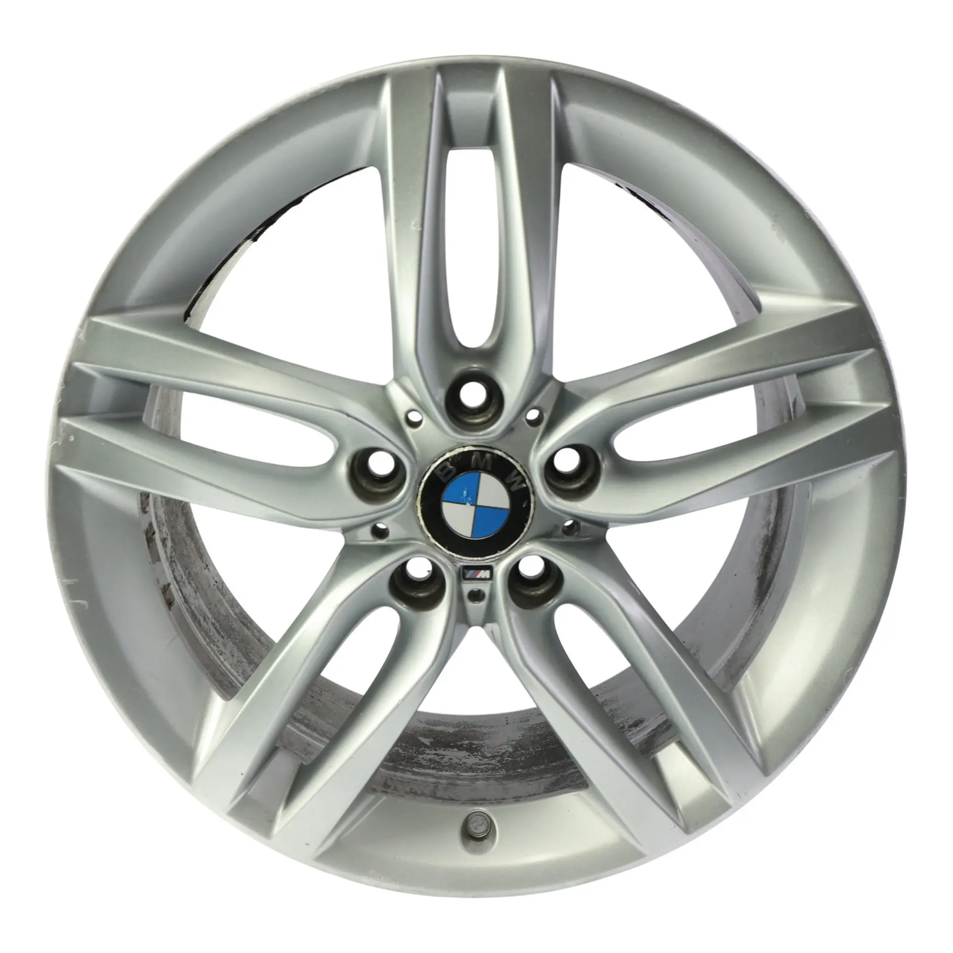BMW F20 F21 Rear Silver Alloy Wheel Rim 18" ET:52 8J M Double Spoke 461 7846785