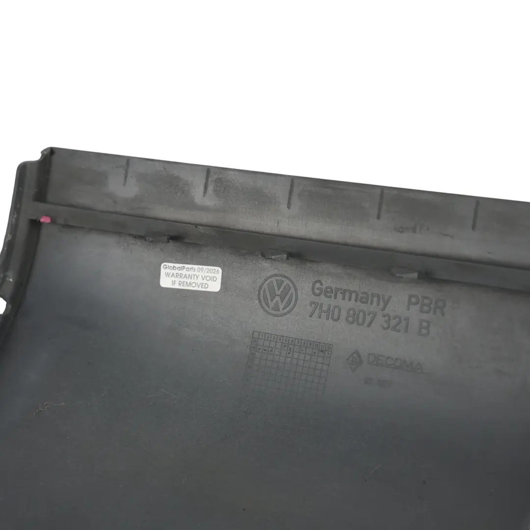 VW Transporter T5 7H Rear Bumper Corner Panel Left N/S Black - 041 - SKU 7H0807321B-BLC - Part number 7H0807321B