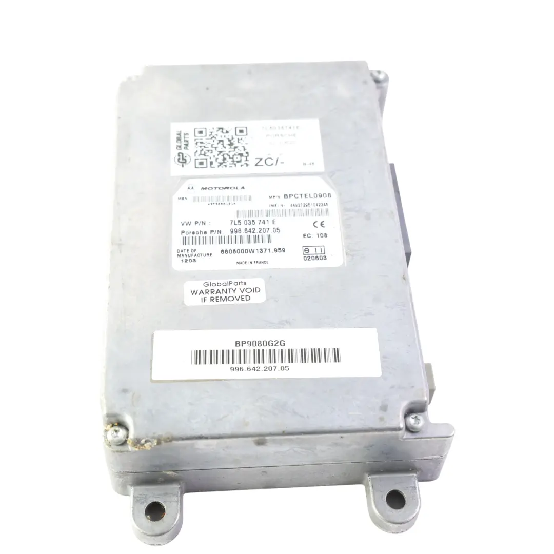 Motorola Telefon Steuergerät Modul für Porsche Cayenne 955 9PA mit Teilenummer 7L5035741E Porsche Cayenne 955 9PA Motorola Telefon Steuergerät Modul - SKU 7L5035741E - Teilenummer 7L5035741E