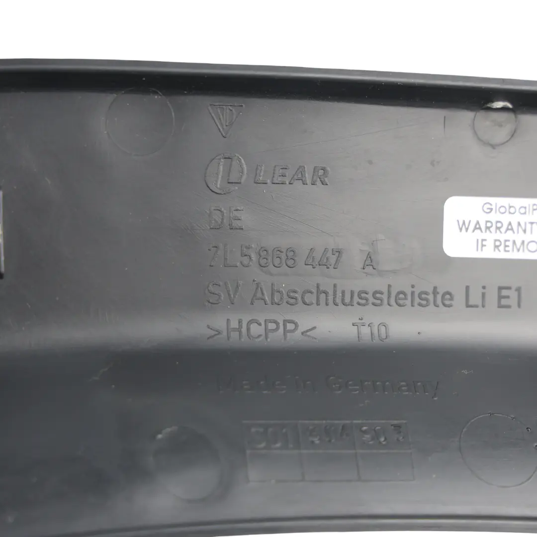 Left N/S Luggage Compartment Cover Panel Trim to Porsche Cayenne 955 with Part number 7L5868447A Porsche Cayenne 955 Left N/S Luggage Compartment Cover Panel Trim - SKU 7L5868447A - Part number 7L5868447A